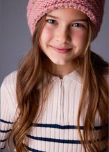 Load image into Gallery viewer, Heather Tapioca Knit Polo Sweater

