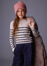 Load image into Gallery viewer, Heather Tapioca Knit Polo Sweater
