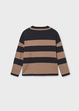 Load image into Gallery viewer, Girl&#39;s Ginger/Black Striped Knit Sweater
