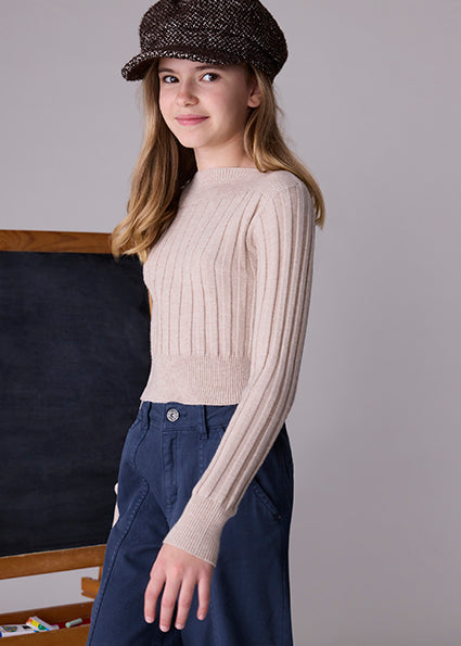 Toffee Rib Knit Sweater