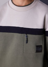 Load image into Gallery viewer, Black/Beige/Olive Block Sweater
