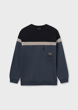 Load image into Gallery viewer, Black/Beige/Blue Block Sweater
