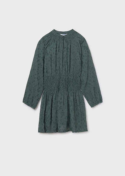 Flowy Chiffon Dress In Eucalyptus