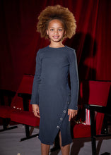 Load image into Gallery viewer, Slate Ribbed Knit Midi Dress
