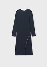 Load image into Gallery viewer, Slate Ribbed Knit Midi Dress
