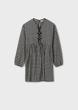 Load image into Gallery viewer, Check Print Front Bow Tie Dress
