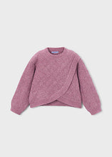 Load image into Gallery viewer, Plum Criss Cross Knitted Sweater
