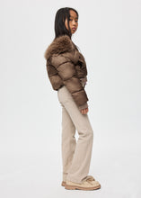 Load image into Gallery viewer, Cropped Faux Fur Puffer Jacket
