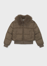Load image into Gallery viewer, Cropped Faux Fur Puffer Jacket
