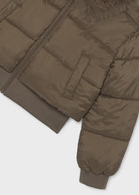 Load image into Gallery viewer, Cropped Faux Fur Puffer Jacket
