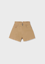Load image into Gallery viewer, Camel Denim Fray Shorts
