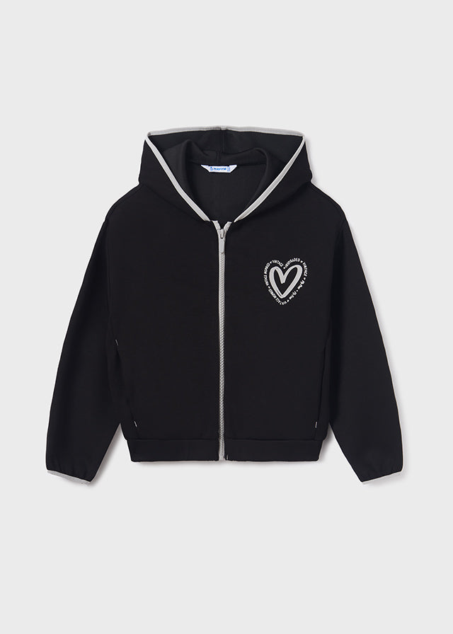 Black Heart Hooded Jacket