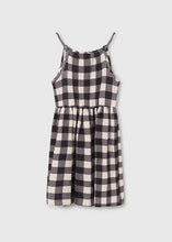 Load image into Gallery viewer, Black/Ivory Check Halter Dress
