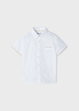 Load image into Gallery viewer, White Short Sleeve Collared Button Up
