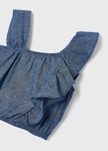 Load image into Gallery viewer, Chambray Flutter Tank
