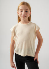Load image into Gallery viewer, Oatmeal Studded Sleeve Tee
