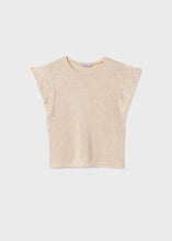 Load image into Gallery viewer, Oatmeal Studded Sleeve Tee
