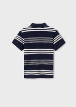 Load image into Gallery viewer, Navy Stripes Polo Top

