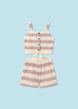 Load image into Gallery viewer, Maroon Stripe Tank &amp; Shorts Beach Set
