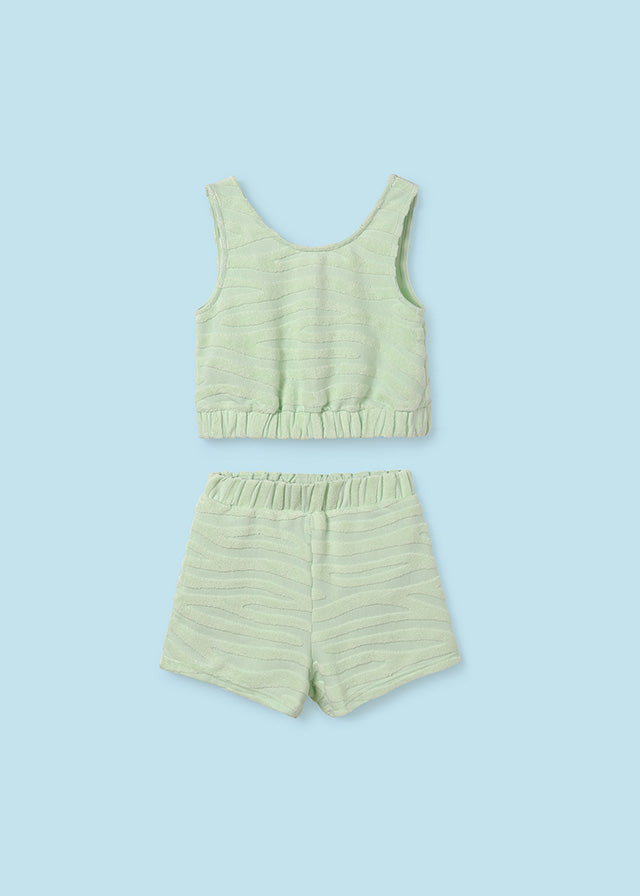 Summer Lime Tank & Shorts Beach Set