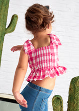 Load image into Gallery viewer, Checkered peplum Top
