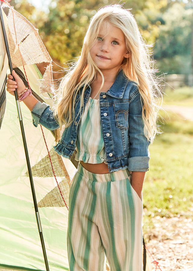 Jade Striped Shirt And Pant Set