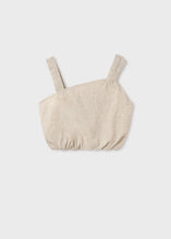 Load image into Gallery viewer, Linen Asymmetrical Top With Bow
