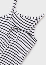 Load image into Gallery viewer, Black And White Striped Jumpsuit
