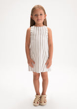 Load image into Gallery viewer, Stripped Linen Dress In Cream/Coffee
