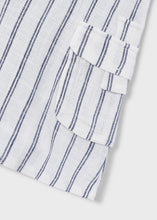 Load image into Gallery viewer, Stripped Linen Dress In Cream/Navy
