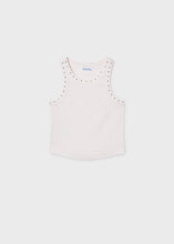Load image into Gallery viewer, Gold-Studded Ribbed Racerback Top
