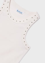 Load image into Gallery viewer, Gold-Studded Ribbed Racerback Top

