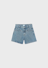 Load image into Gallery viewer, Medium Wash Riveted Girl's Denim Shorts

