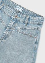 Load image into Gallery viewer, Light Wash Riveted Girl's Denim Shorts

