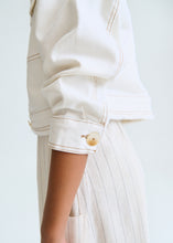 Load image into Gallery viewer, Cream Frayed Twill Jacket
