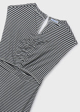 Load image into Gallery viewer, Cream/Black Striped Peek-A-Boo Striped Jumpsuit
