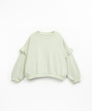 Load image into Gallery viewer, Light Sage Ruffled Crewneck
