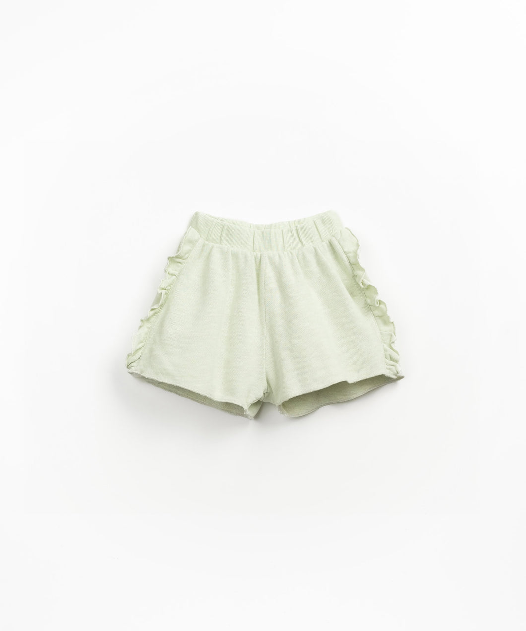 Light Sage Ruffled Shorts