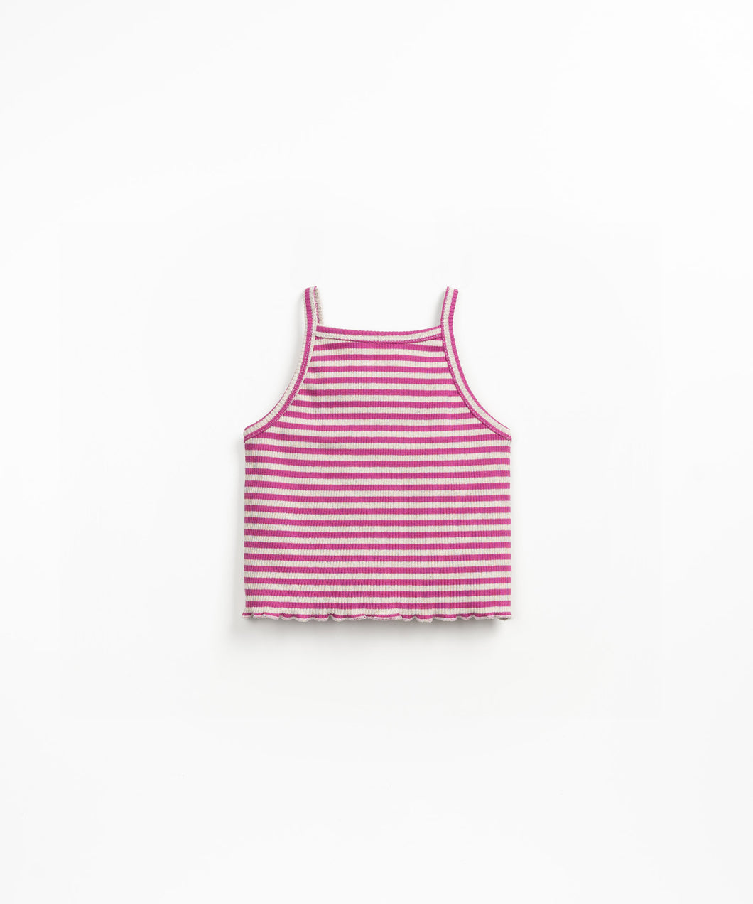 Fuchsia Striped Rib Top