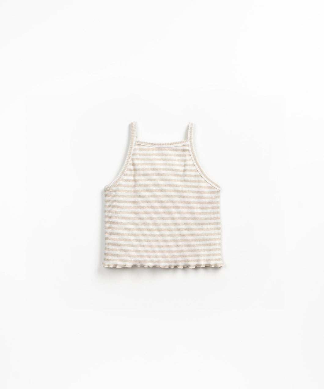 Tan Striped Rib Top