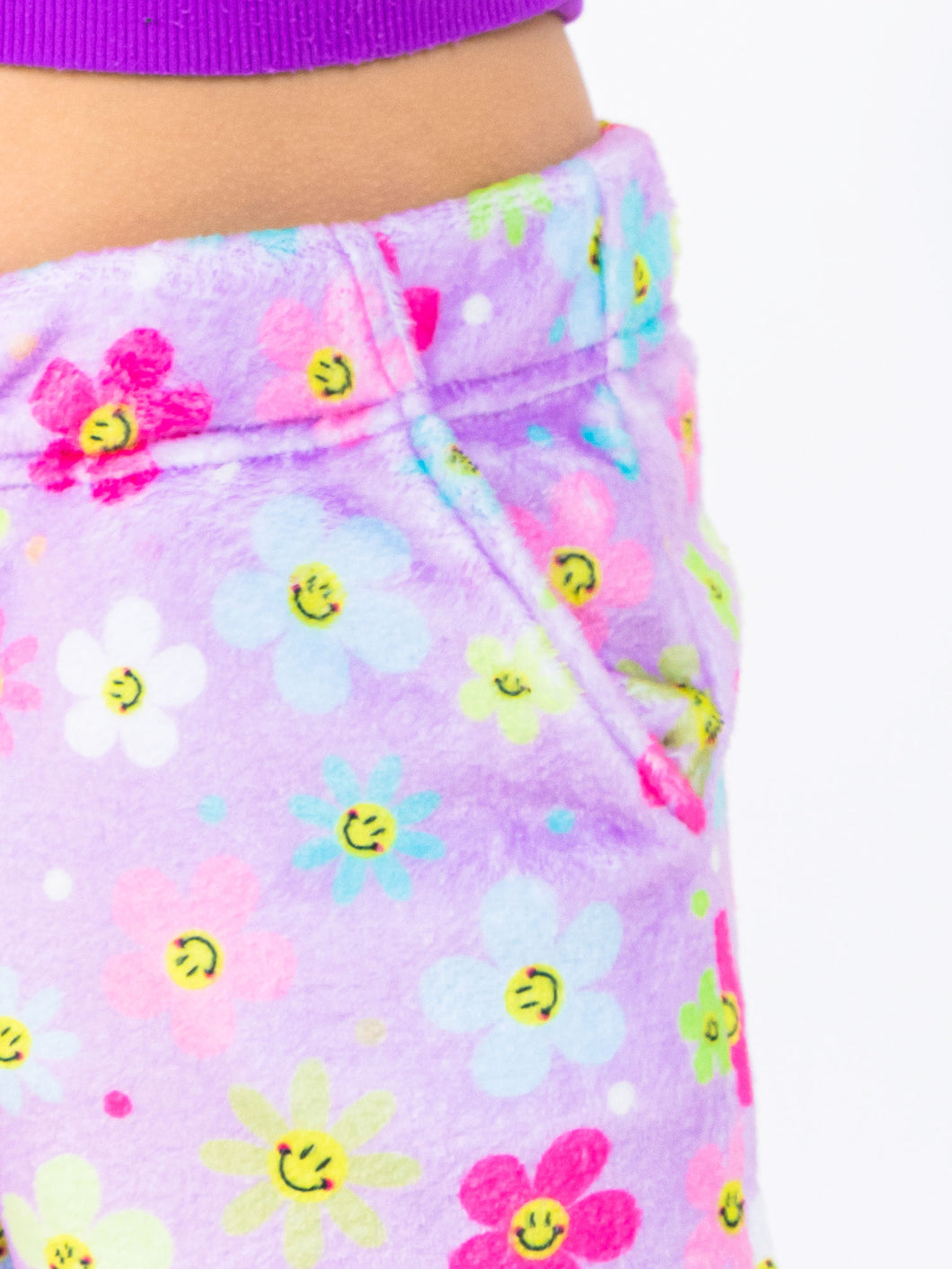 Daisy Smiles Plush Lounge Shorts (