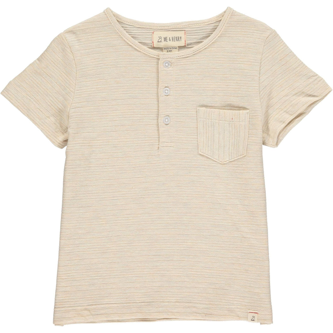 Heathered Beige Henley