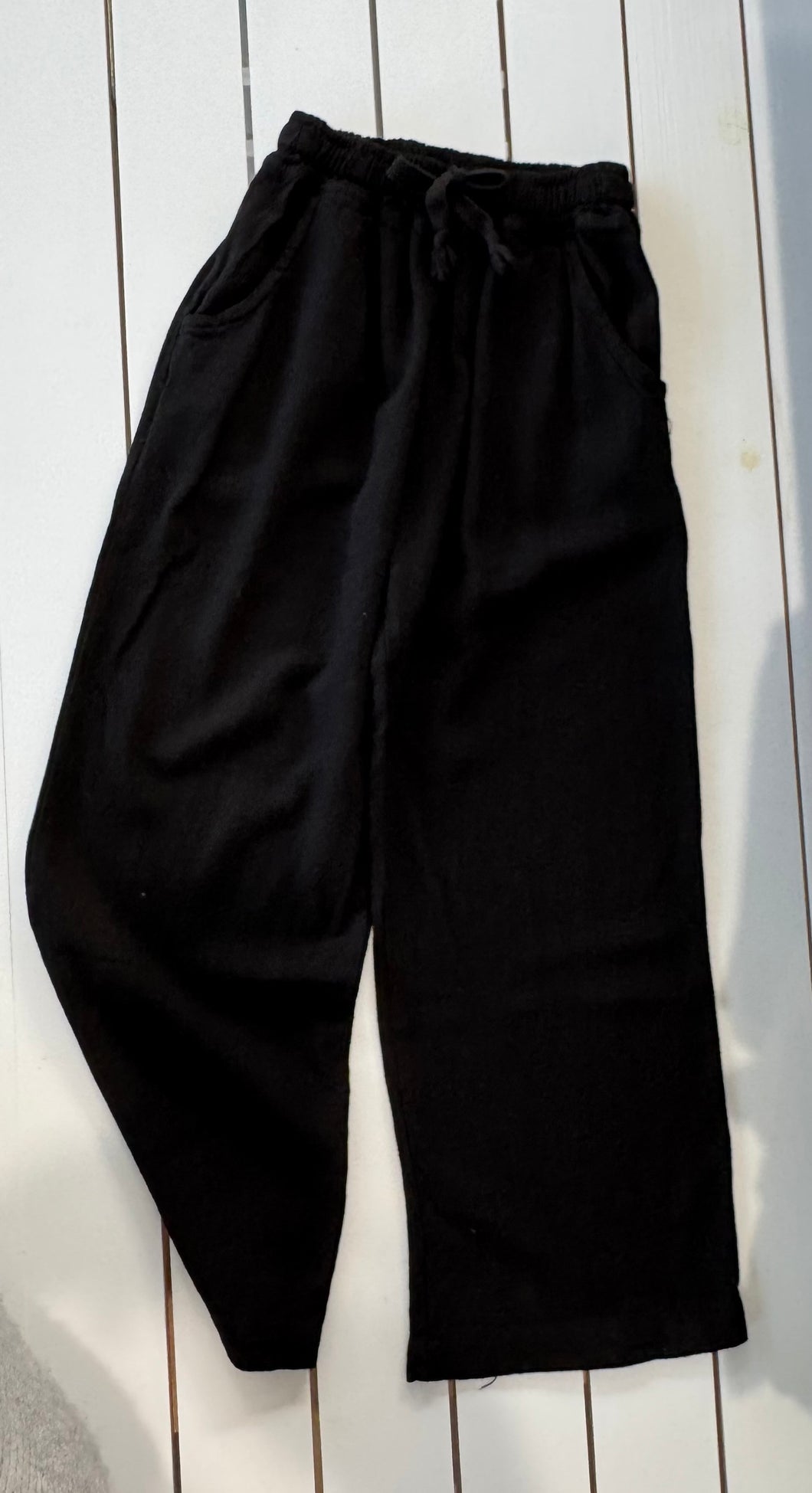 Black Heather Relaxed Bootcut Pant