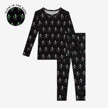 Load image into Gallery viewer, Dancing Skelly Glow In The Dark 2pc Pajama
