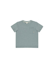 Load image into Gallery viewer, Heathered Ocean Cove Essential Pocket Tee
