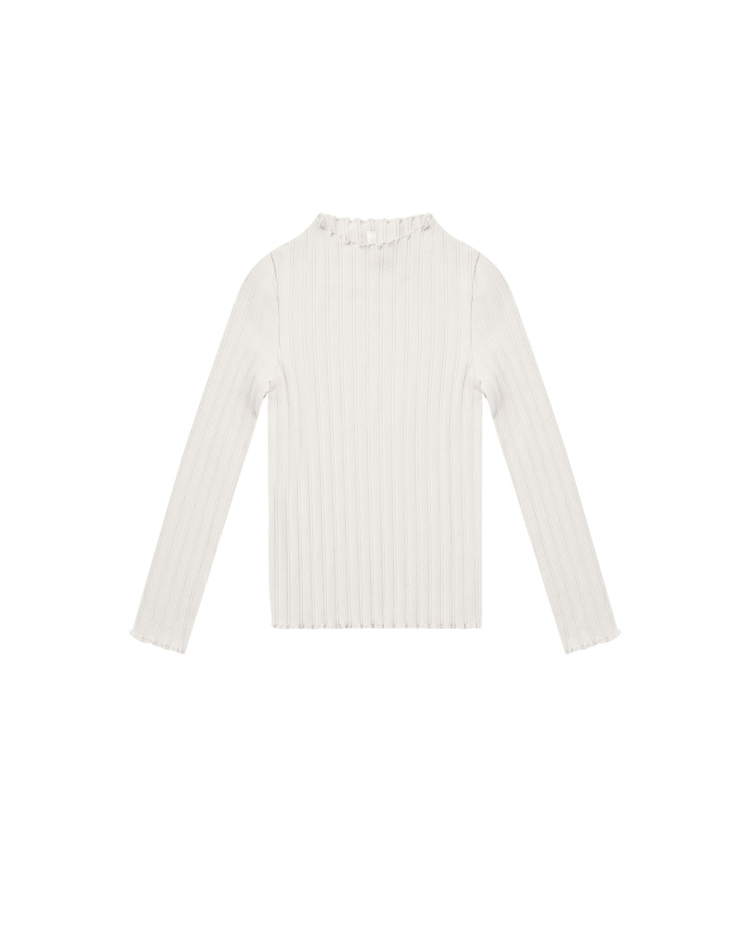 Ivory Ribbed Long Sleeve Top