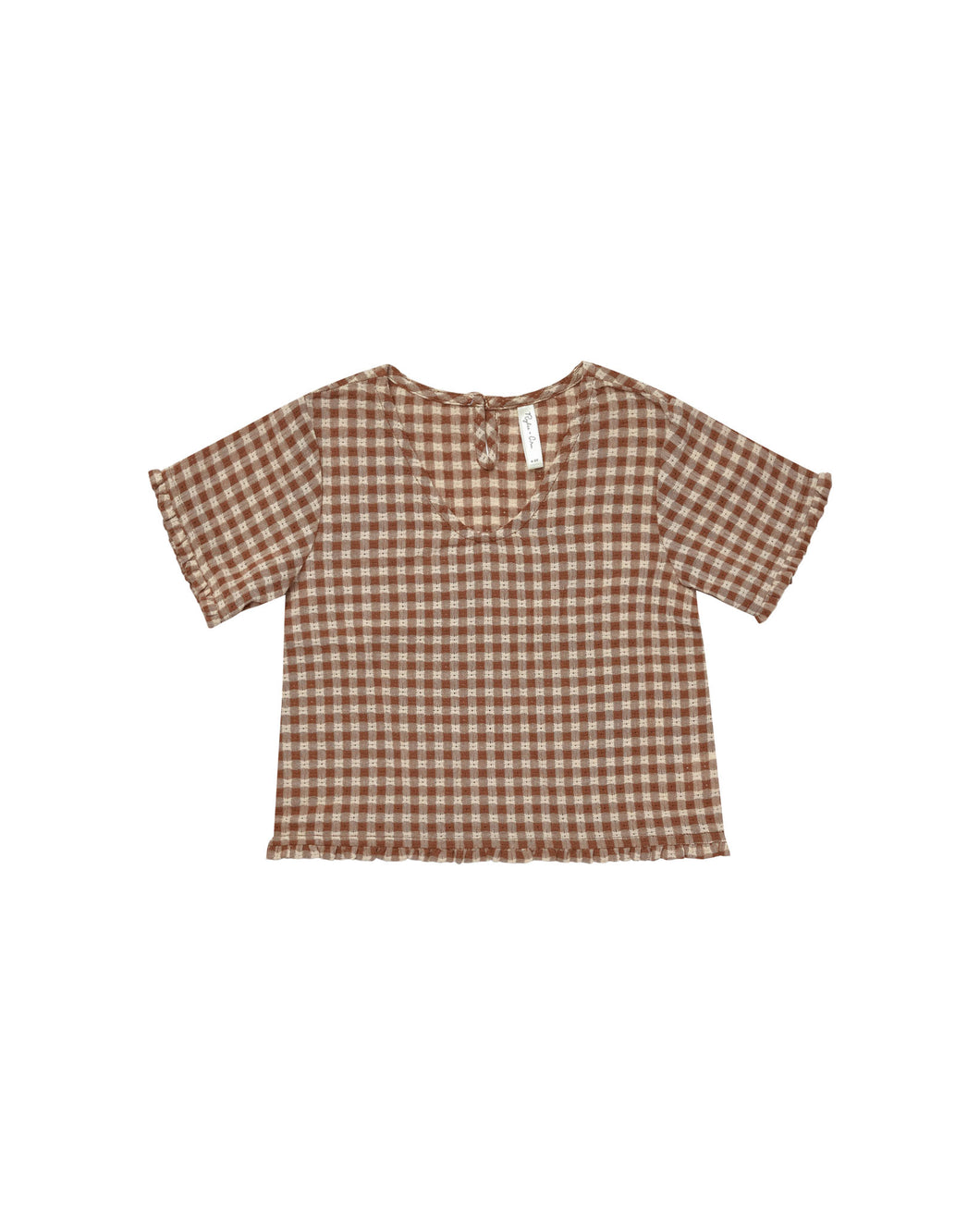 Brown Gingham Rory Top