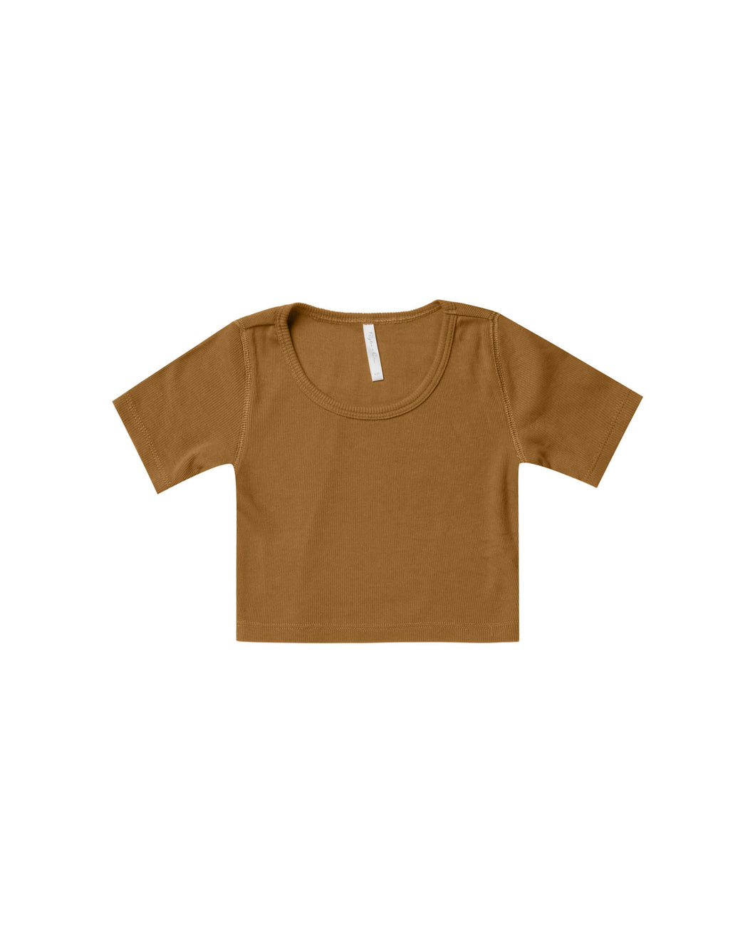 Brass Ribbed Scoop Tee