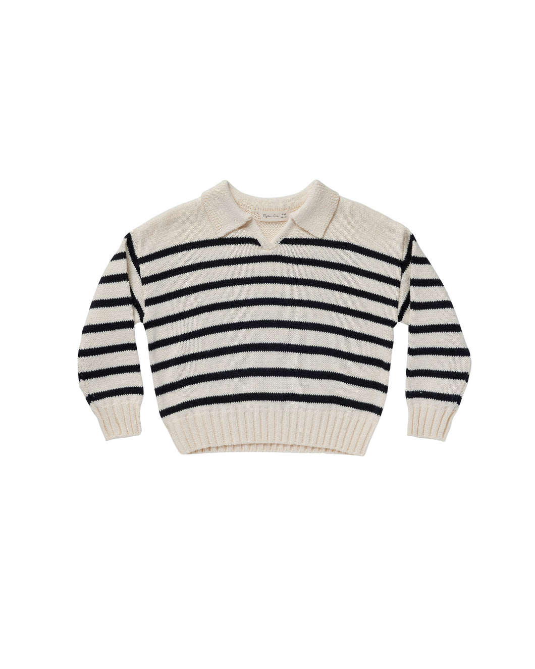 Black Stripe Collared Sweater