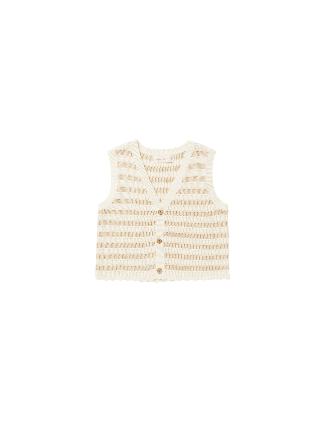 Sand Stripe Knit Top